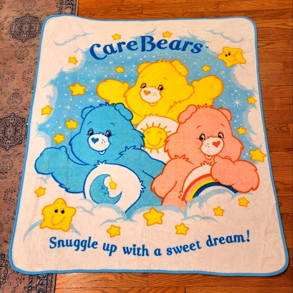 Vintage Care Bears Blanket - Picture 1 of 3